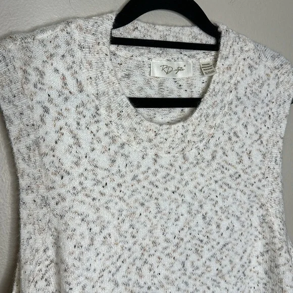 T3 RD Style Women’s Knit Vest Cream Tan Brown Size XL New with tags Stitchfix - Picture 2 of 9